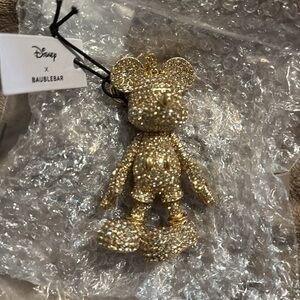 Disney x Baublebarebar Gold Rhinestone Mickey Bag Charm
